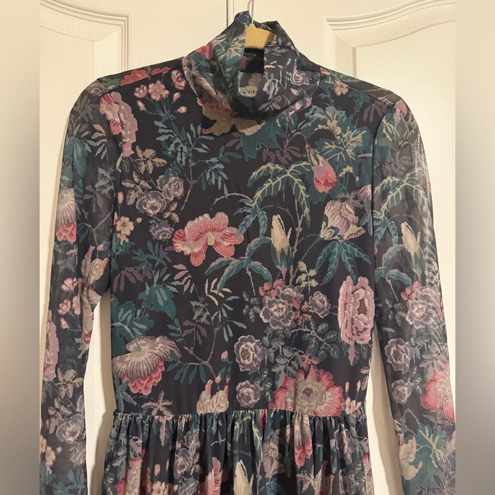 Rebecca Taylor La Vie Mesh Floral Dress - Picture 3 of 5